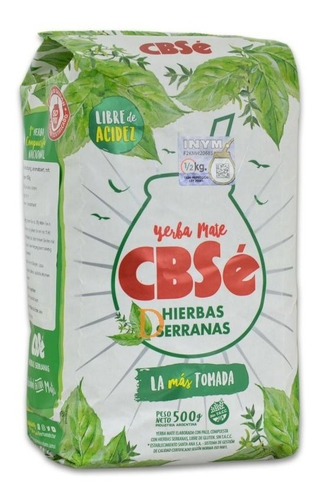 Yerba Mate Cbse Hierbas Serranas Paquete De 500 Grs