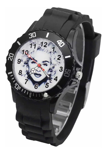 Reloj Importado Unisex Marilyn Monroe Pulsera De Caucho