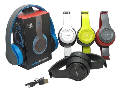 Auriculares Bluetooth P47 Wireless, Color Verde Verde