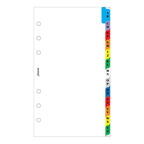 Filofax A-z 2 Índice Carta De Color Para Los Personales Y Pe