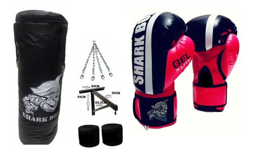 Kit Boxeo,kick Boxing,bolsa 90cm S/ Relleno+cadenas+soporte!