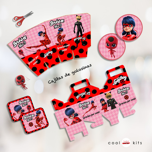 Kit Imprimible Ladybug Personalizado Cumpleaños Candybar