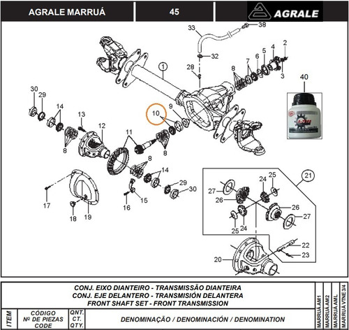 Rolamento Coroa Pinhão Agrale Marruá Koyo Hi/cap 31594/20