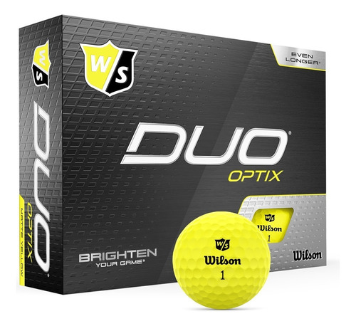 Pelotas Bolas De Golf Wilson Duo Optix 12 Unidades Color Amarillo