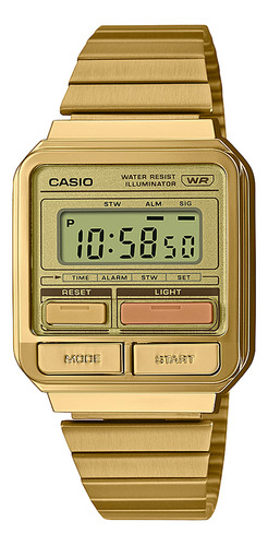 Reloj Casio A120weg-9a Resina Unisex Dorado