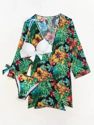 . Conjunto De Traje De Baño De Malla De Bikini Sexy De 3