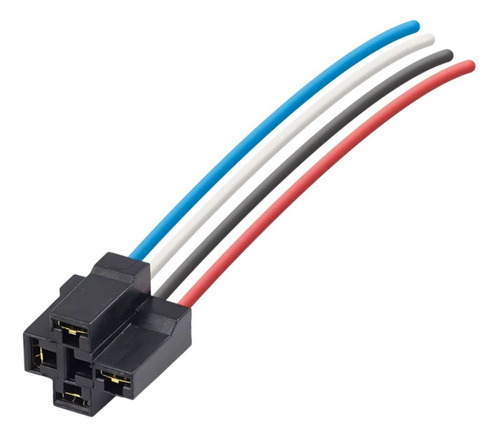 Rele Auxiliar Automotivo 4 Pinos 12v 40a Mais Plug Soquete