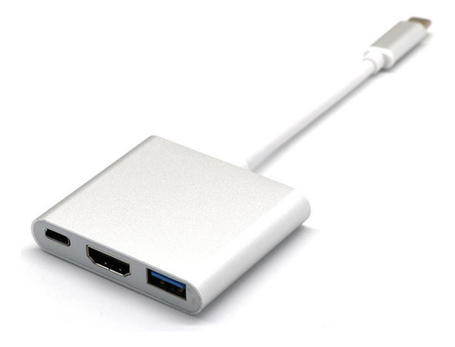 Adaptador 3 In 1 - Tipo C A Hdmi Para Macbook Pro/air