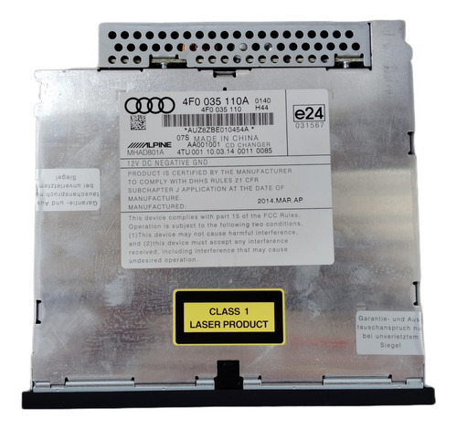 Reproductor De Cd Audi A6 09-12 4f0035110a
