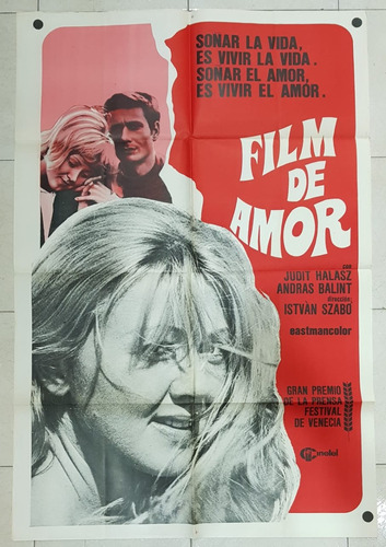 Antiguo Afiche De Cine - Film De Amor- Envio 