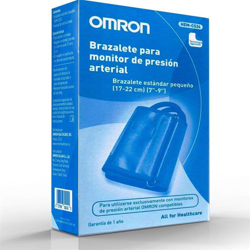 Imagen 2 de 4 de Brazalete Tensiometro Omron Hem-cs24 Pediatrico 17a22cm