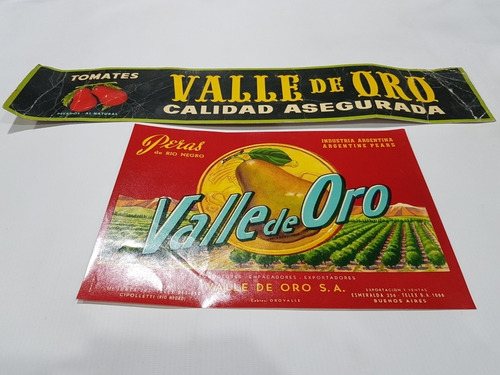 Imagen 1 de 10 de Antiguo Cartel Publicitario Valle De Oro 1960 Mag 58036