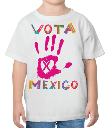 Playera Vota Por México - Mano Rosa - 01