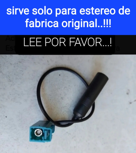 Adaptador Antena Para Estereo Original Fabrica Volkswaguen