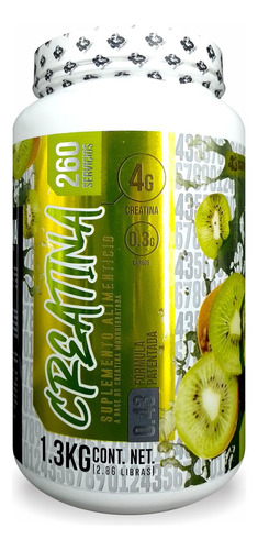 Creatina Monohidratada 1.3 Kg Kiwi 260 Servicios 43 Suppleme