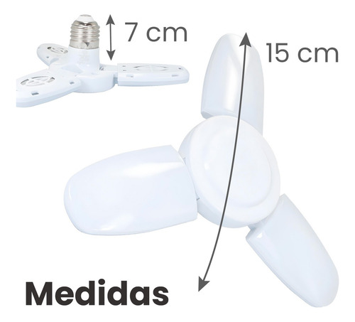 Foco Bombilla Led 18w 4 Hojas, Casa, Hogar, Luz, Lampara Blanco Frío