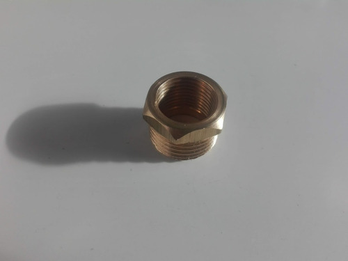 Imagen 5 de 6 de Buje De Reduccion Rosca Macho 1/2 Hembra 3/8 Bronce
