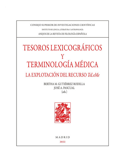 Tesoros Lexicográficos Y Teminología Médica  -   - *