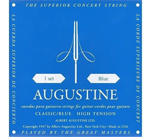 Juego Augustine Classic Blue, Cuerdas Para Guitarra Clásica