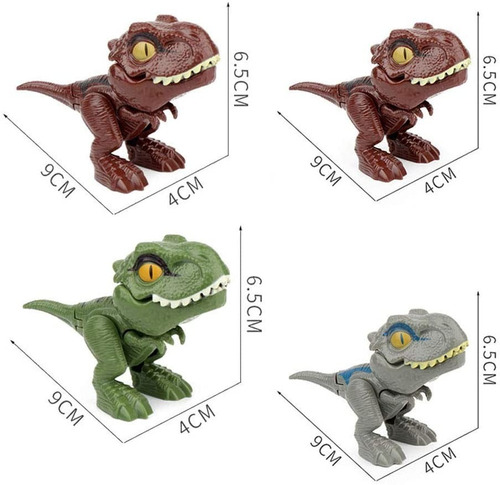 Imagen 4 de 6 de Pack 4 Juguetes Para Niños Jurassic Dinosaurios T-rex