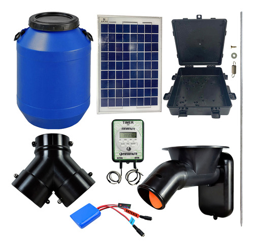 Alimentador Automático Solar Timer 12v Bateria Reservatório