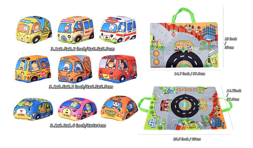 Juguete De Coches Blandos Con Bolsa De Almacenamiento De