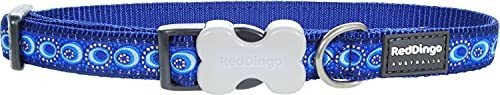 Rojo Dingo Cosmos Negro Collar De Perro Azul Oscuro, 3x7yn