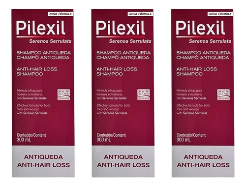 Kit Shampoo Pilexil Antiqueda 3 Caixas 150ml Cada