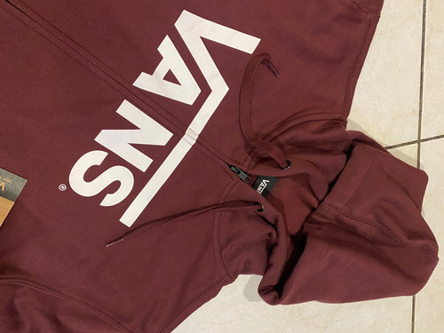 Sudadera Vans De Algodón Vino S De Hombre Cierre Cimpleto (Usado)