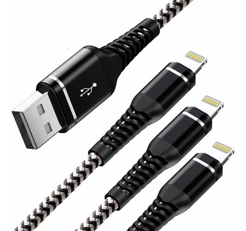 3ft Lightning Cable 3pack 3 Foot  Charger Cord Usb Nylo...