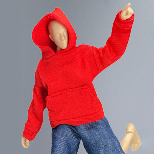 Sudadera Con Capucha De Tela En Miniatura A Escala 1/12 Para