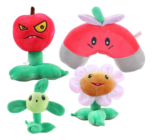 Plantas Vs Zombies Peluches 16 A 19 Cms X Kit De 4 Unidades