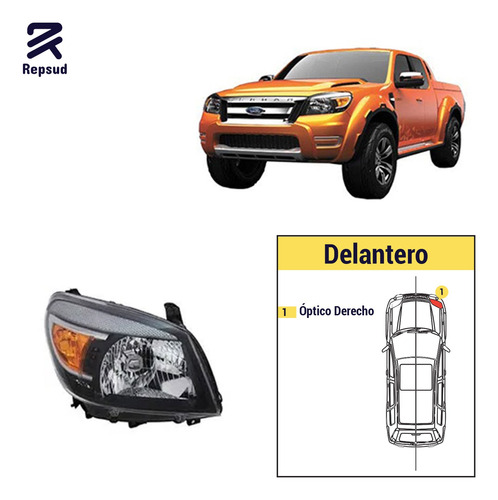 Optico Derecho Ford Ranger Diesel Tailandesa 2009 2011