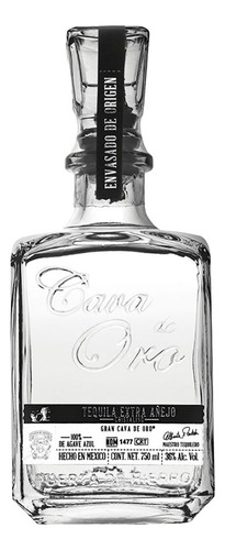 Tequila Añejo 100% Cristalino Cava De Oro 750ml