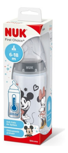 Mamadera Nuk Disney Mickey Minnie First Choice 300ml 6-18m