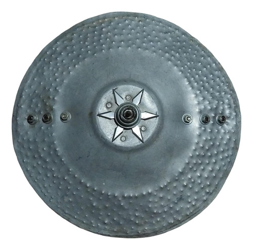 Escudo Medieval Vikingo Rodela Conquistador Metal Y Madera