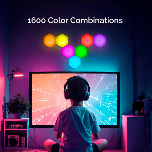 Luces Led Hexagonales Para Pared Con Control Ideal Para Sa