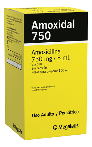 Amoxidal750® Suspensión X 100 Ml | Lab. Megalabs