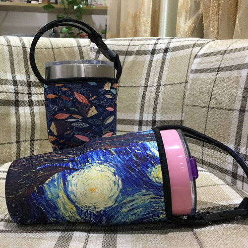 Imagen 3 de 6 de 4pcs Bolsa De Botella De Agua Tumbler Carrier Portátil