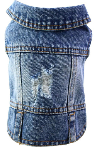 Ropa Para Mascotas Chaqueta De Jeans Para Perros Cool Puppy 