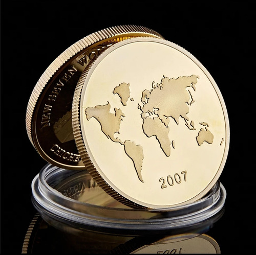 Medalla Puerta De Piedra Jordania Baño Oro 24k C/capsula