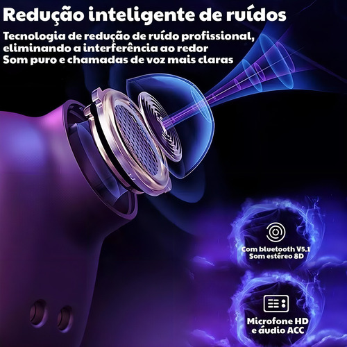 Auriculares Bluetooth 5.0 de Waka con batería externa, color negro
