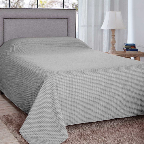 Colcha Piquet 240x220 Queen Algodão Cama Box Avulso Jazmini