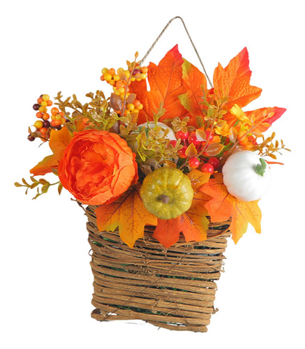 Cesta De Flores Para Colgar En La Puerta, Cesta De Flores De