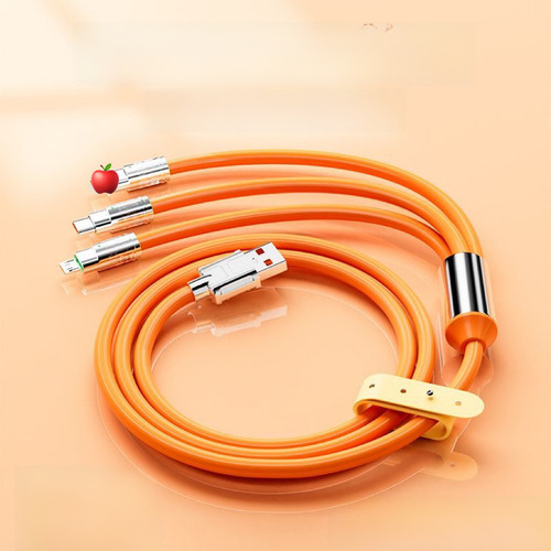 Cable De Carga Weaving One Drag Three De 2,8 A, Color Dorado
