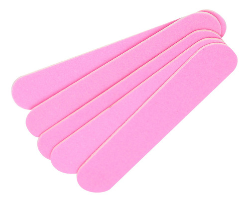 Lima De Uñas Rosa De Doble Cara, 100 Unidades, Pulidora Y Pu