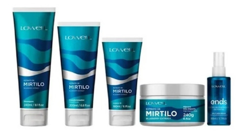 Kit Mirtilo 4 Produtos + Ends Regenerador Lowell