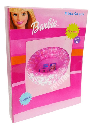 Pileta Infantil Inflable Barbie 60cm 2anillos