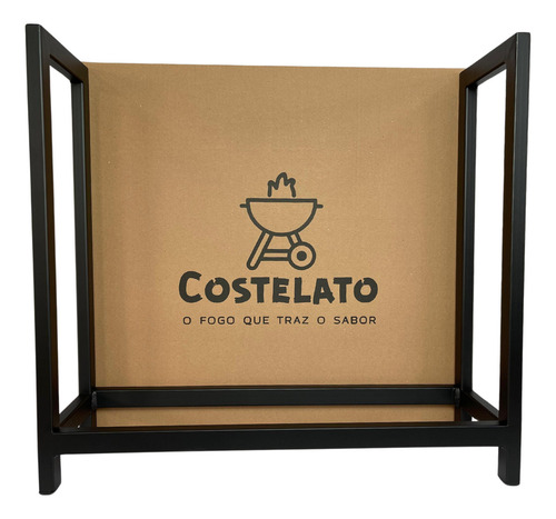 Porta Lenha Em Aço Carbono 74 Cm