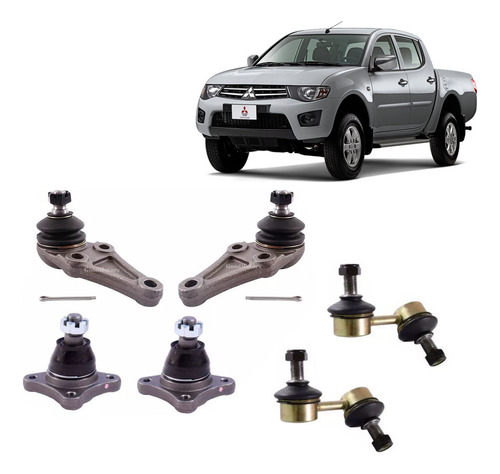 Kit Rotulas Inf + Sup + Bieletas Mitsubishi L200 2.5 2008/13